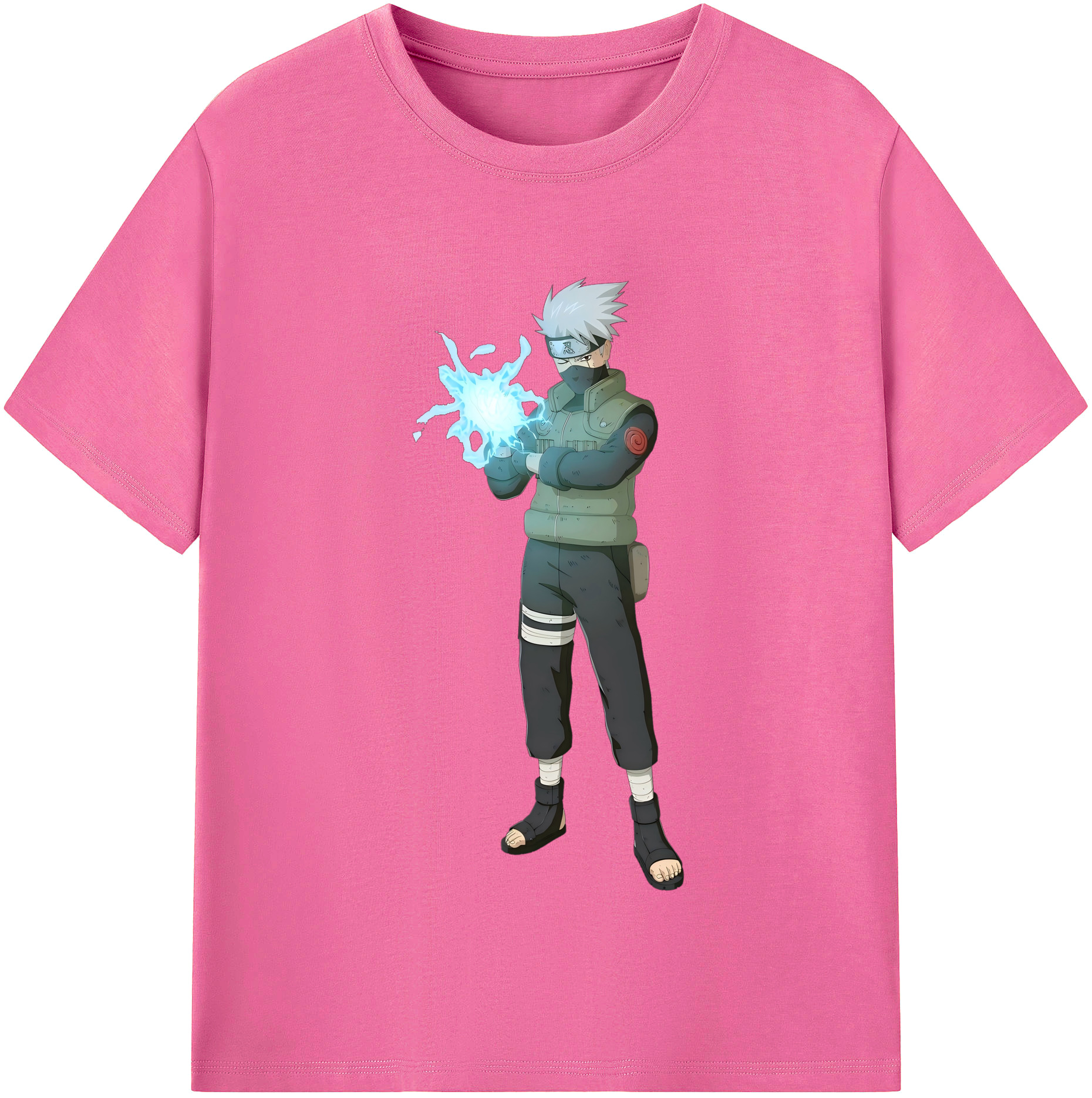 （画像用） NARUTO -ナルト- はたけ カカシ Hatake Kakashi レディースカジュアルプリントTシャツ（綿100％）